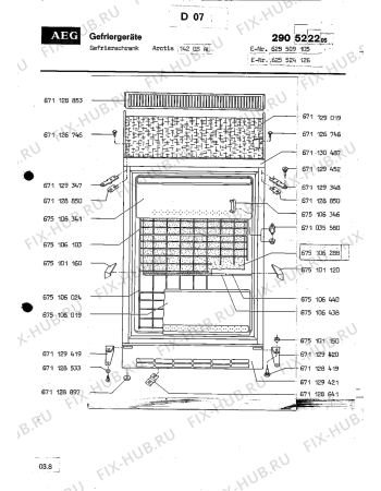 Взрыв-схема холодильника Aeg 142 - Схема узла Section1